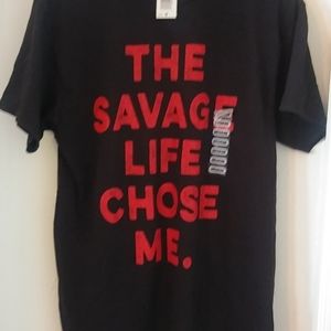 Men's Med.T-shirt with Graphic Saying